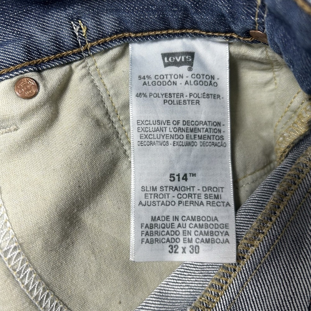 Levis Jeans Mens 32x30‎ Light Blue Denim Slim Straight Button Pockets Baggy Y2K - Picture 9 of 10